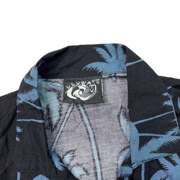 Vintage 90s AOP Casual Hawaiian Camp Button Up Shirt Uluwatu Mens XL - Picture 5 of 6